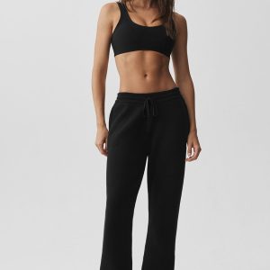 Scholar Straight Leg Sweatpant - Black