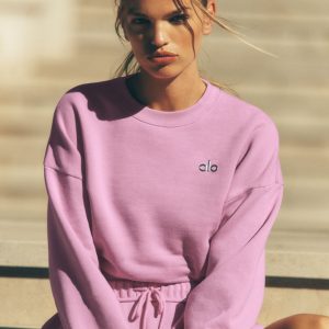 Accolade Crew Neck Pullover - Candy Heart Pink