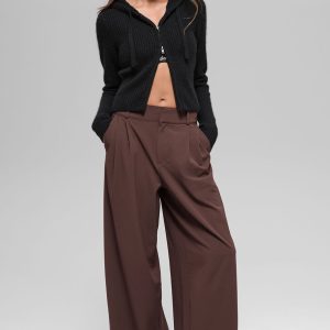 High-Waist Dreamscape Trouser (Long) - Brownstone