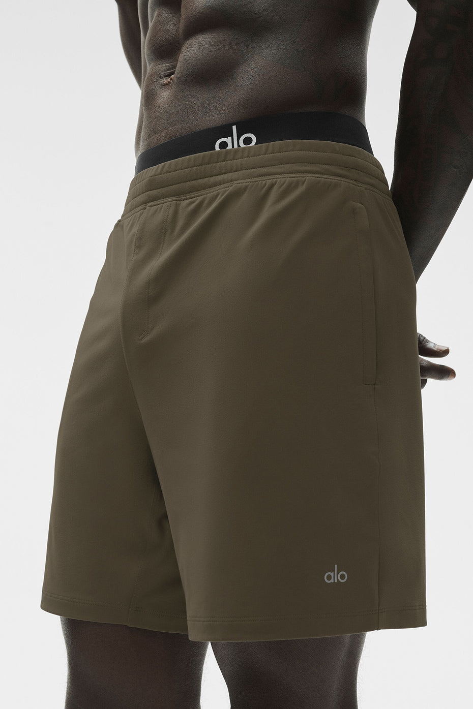 7" Conquer React Performance Short - Olive Tree - Image 3