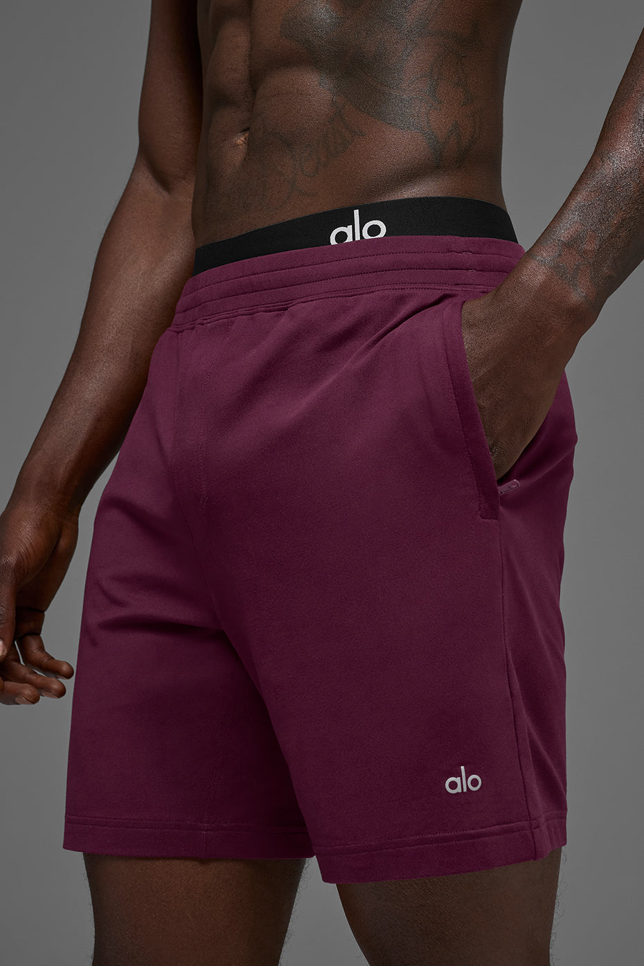 7" Conquer React Performance Short - Burgundy - Image 3