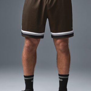 7" Key Mesh Basketball Short - Espresso