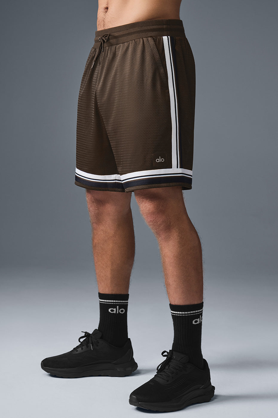 7" Key Mesh Basketball Short - Espresso - Image 3