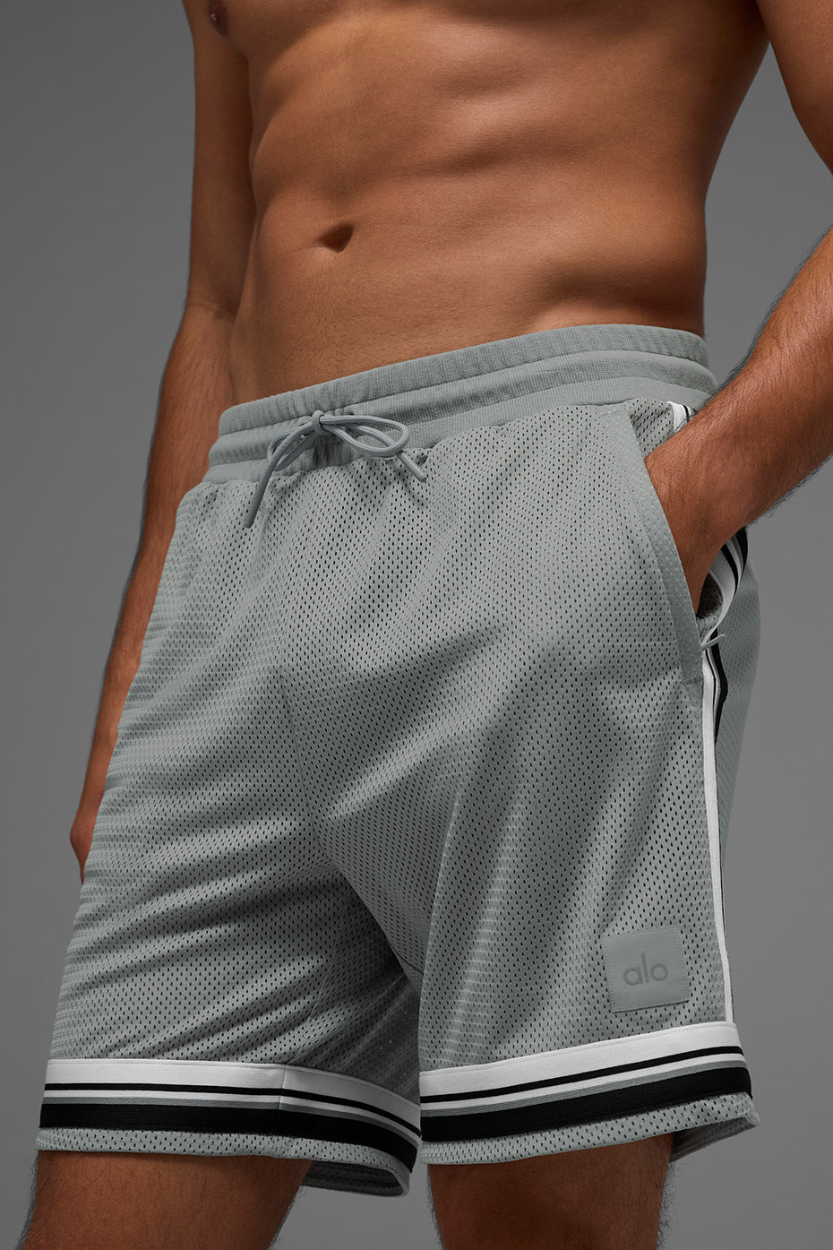 7" Key Mesh Basketball Short - Lunar Grey - Image 2