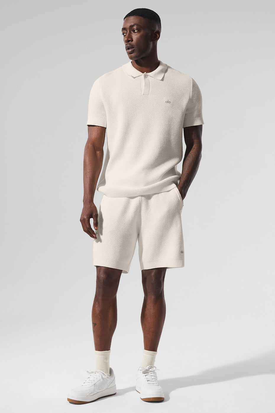 7" Sports Club Sweater Knit Short - Ivory - Image 3