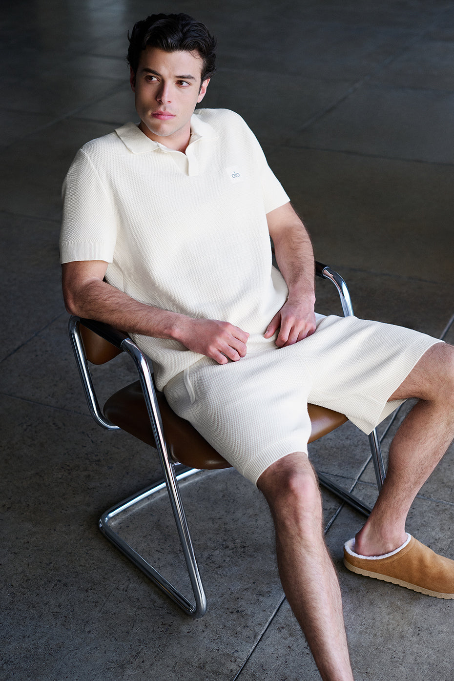 7" Sports Club Sweater Knit Short - Ivory - Image 7