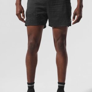 5" Game Time Ripstop 2-In-1 Short - Black/Black