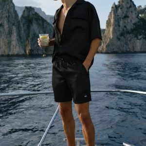 7" Satin Horizon Short - Black