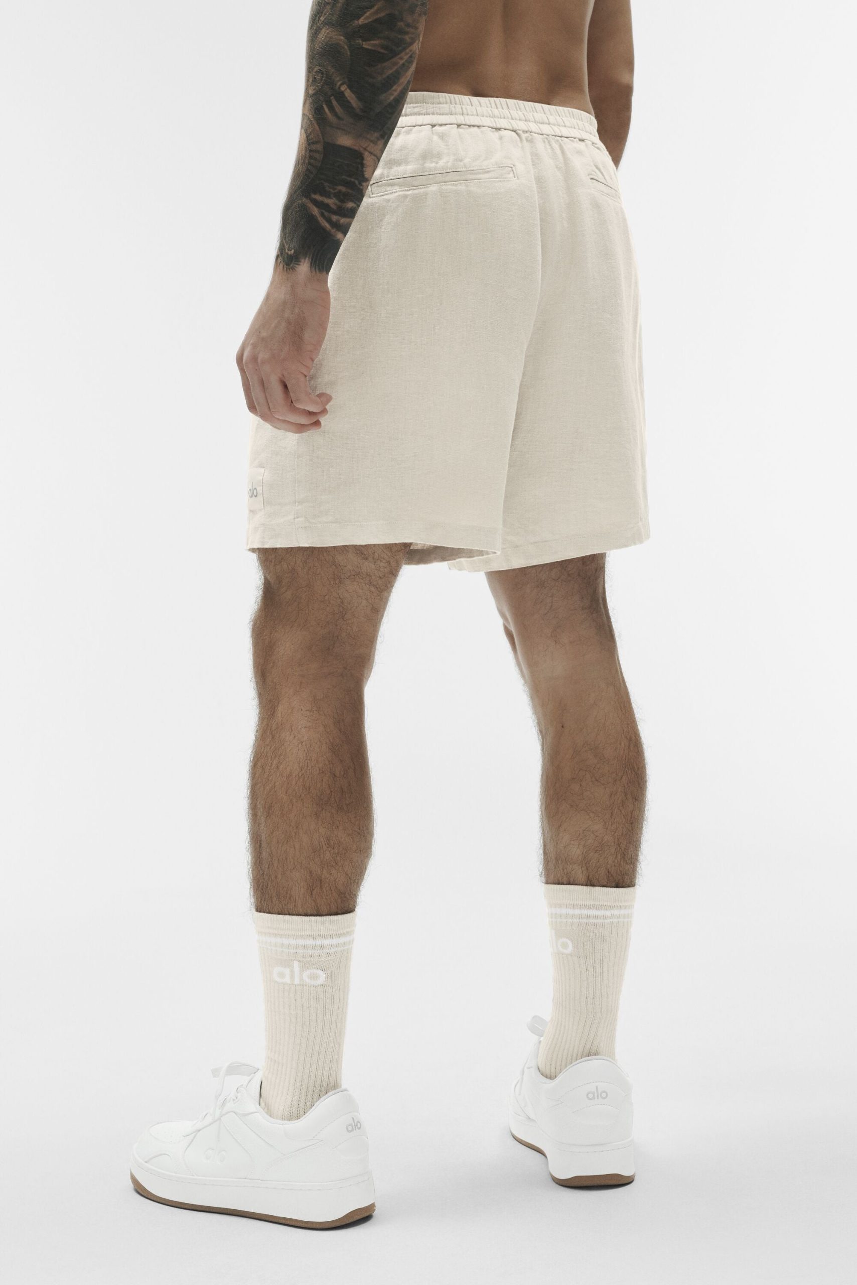 7" Linen Days Short - Bone - Image 3