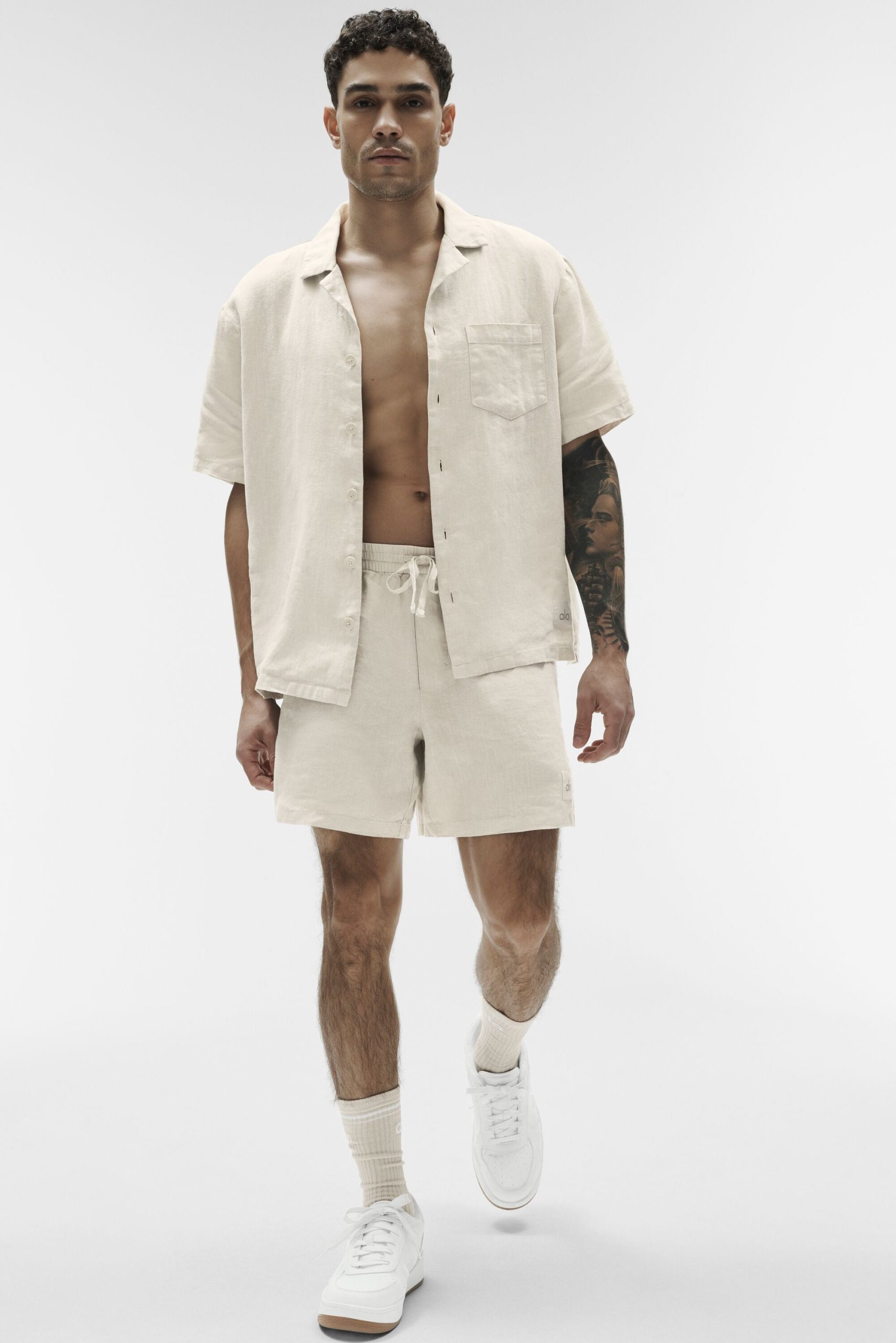 7" Linen Days Short - Bone - Image 4