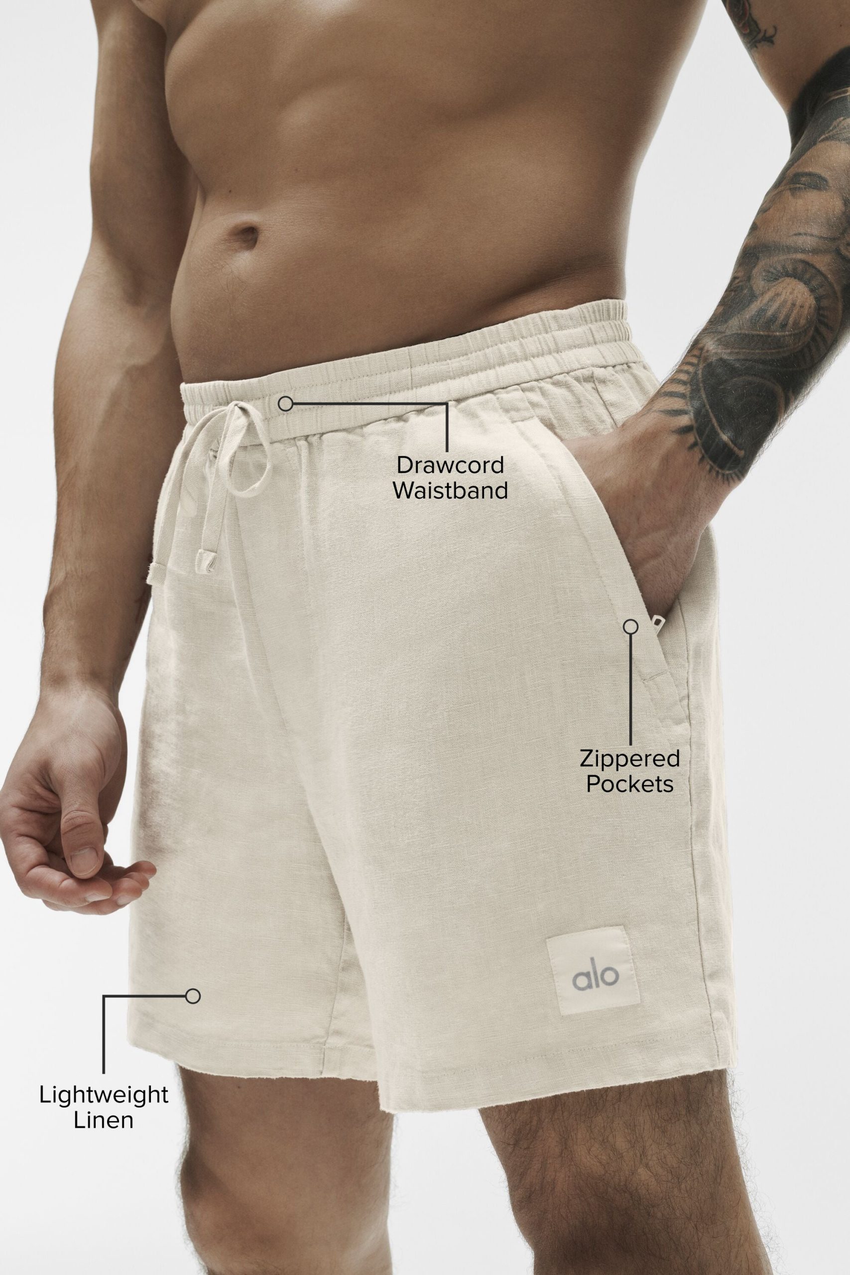 7" Linen Days Short - Bone - Image 2