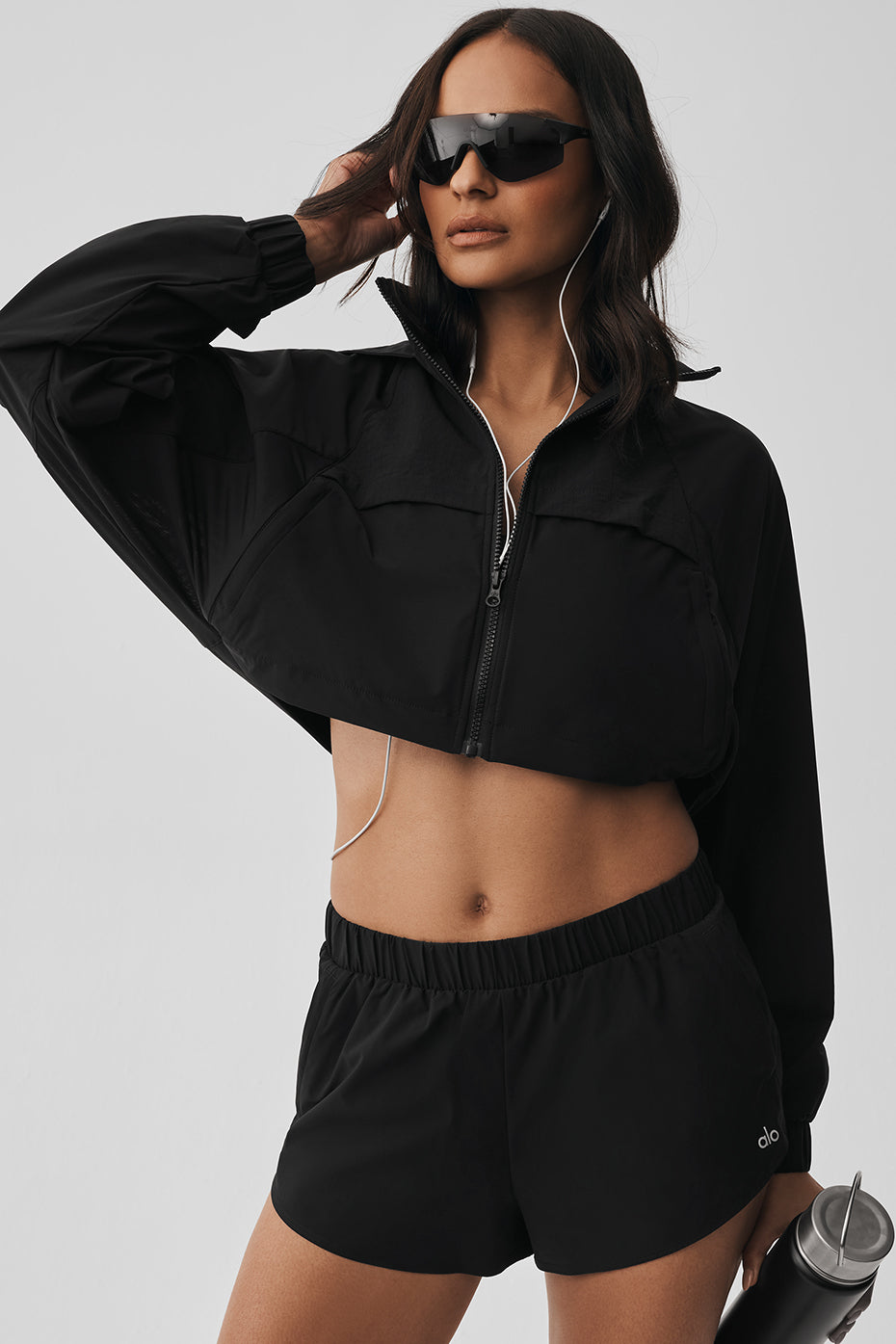 Cropped Playmaker Jacket - Black - Image 3