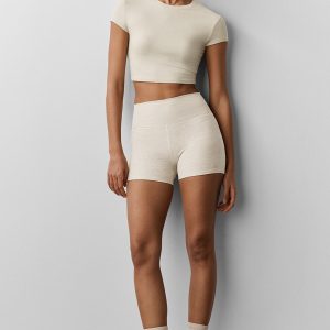 3" Alosoft High-Waist Carefree Short - Oatmeal Heather